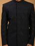 Men's Black Glitter Indo Sherwani With Kurta Pant Set